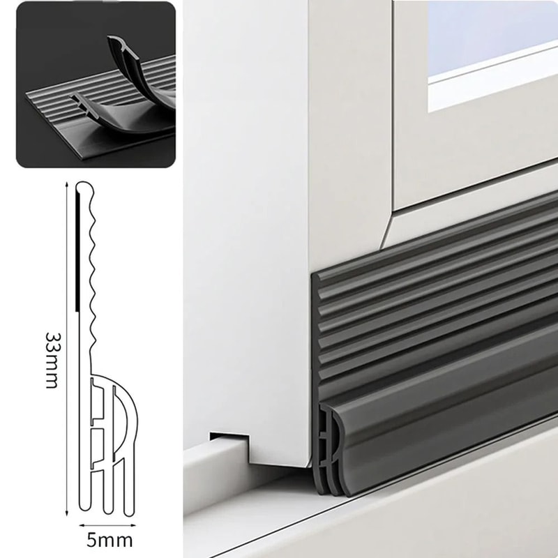 Triple Soundproof Window Seal Strip Self Adhesive Design 9