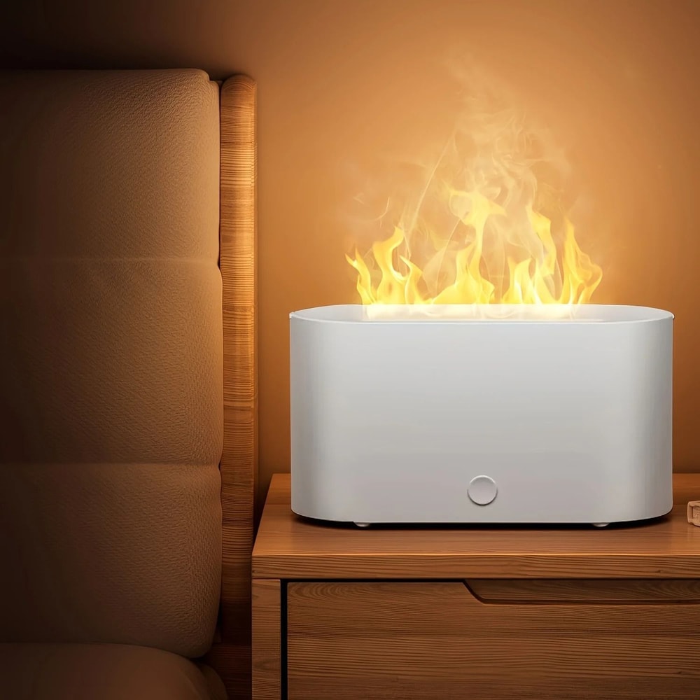 Mini Flame Aromatherapy Diffuser With Timer And Color Light 7