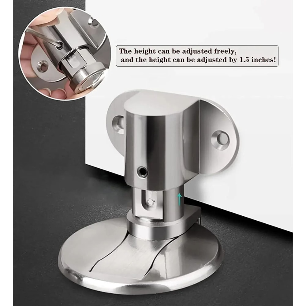 Adjustable Invisible Magnetic Door Stopper Punch Free Design 6