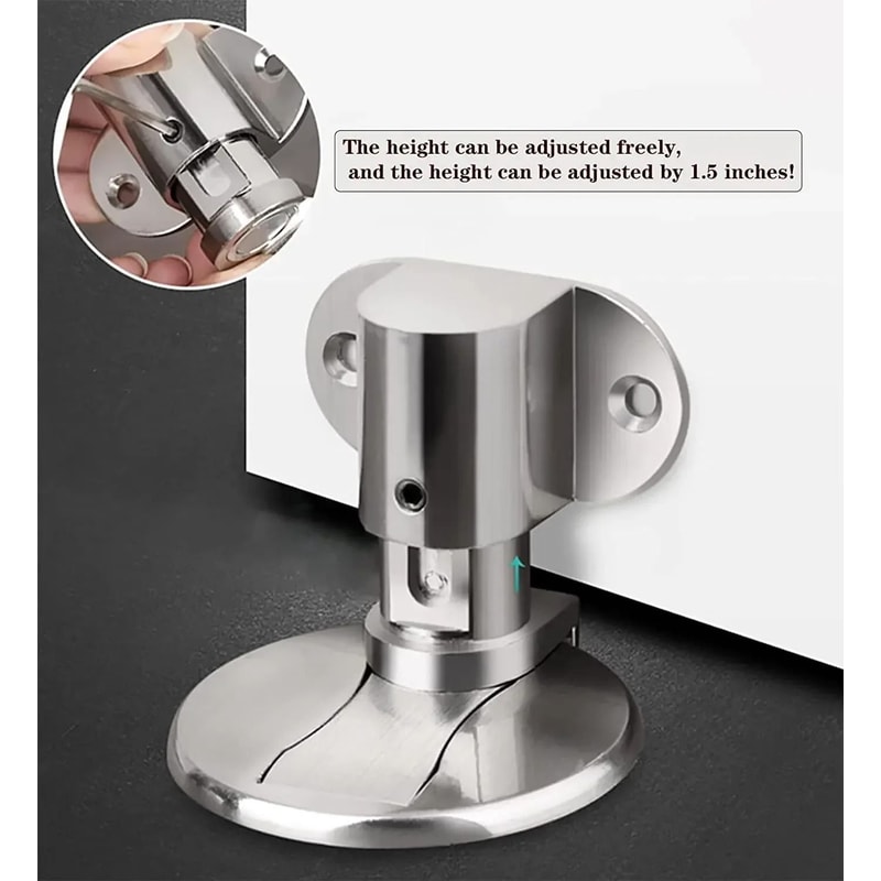Adjustable Invisible Magnetic Door Stopper Punch Free Design 6