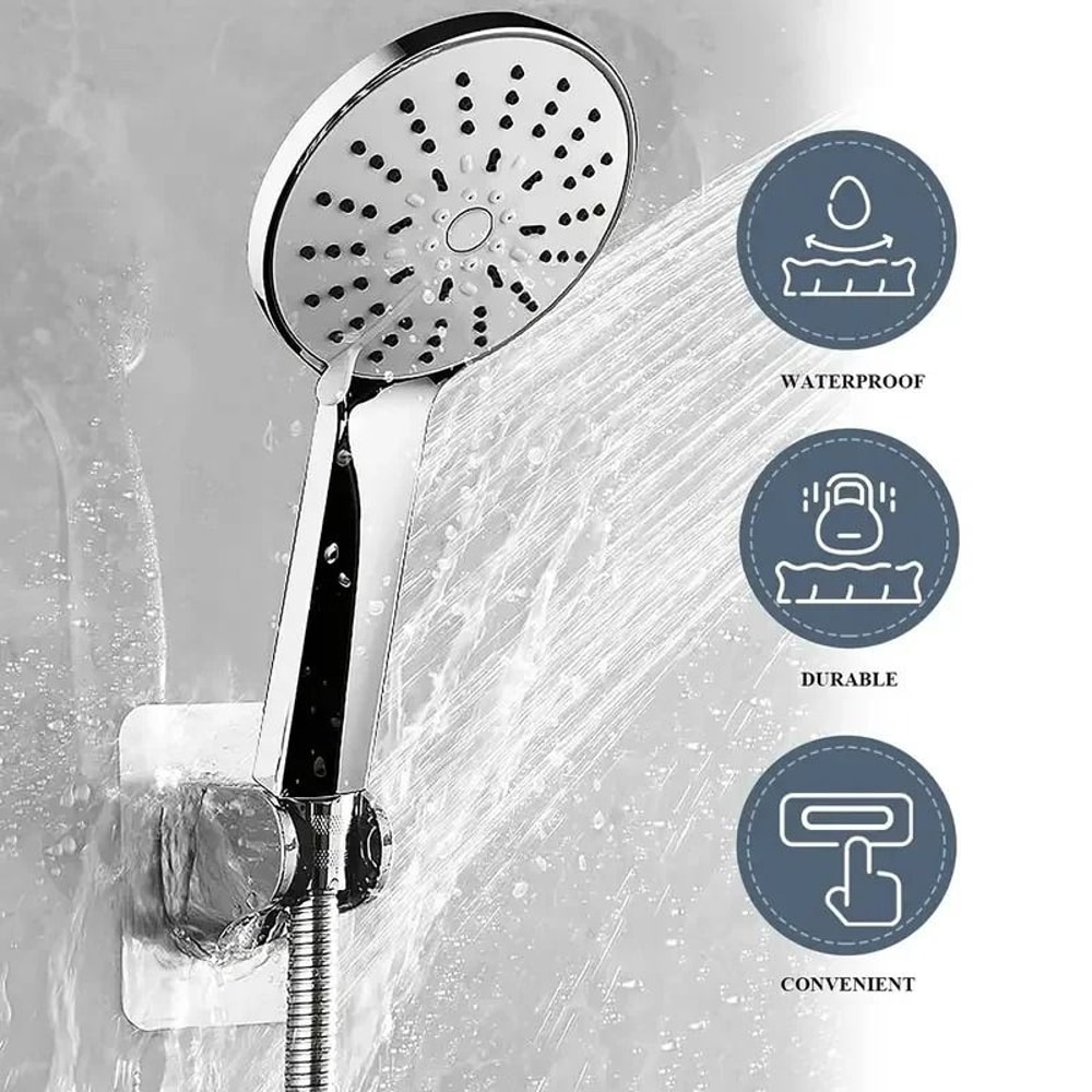 Universal Showerhead Holder Wall Mounted Punch Free Design 2