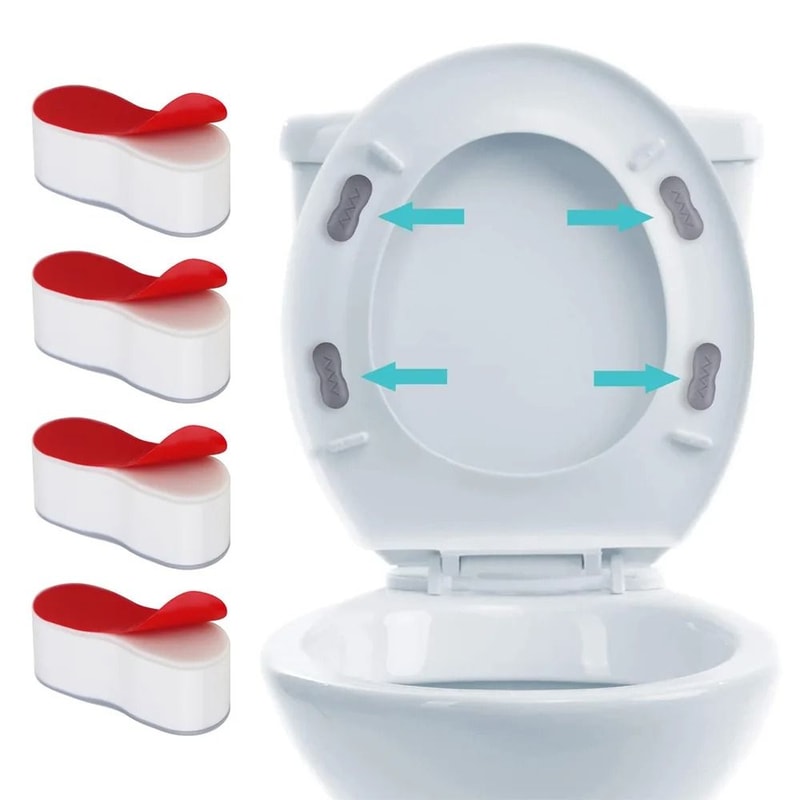 Toilet Seat Bumper Pads With Strong Adhesive 4 Piece Set 0