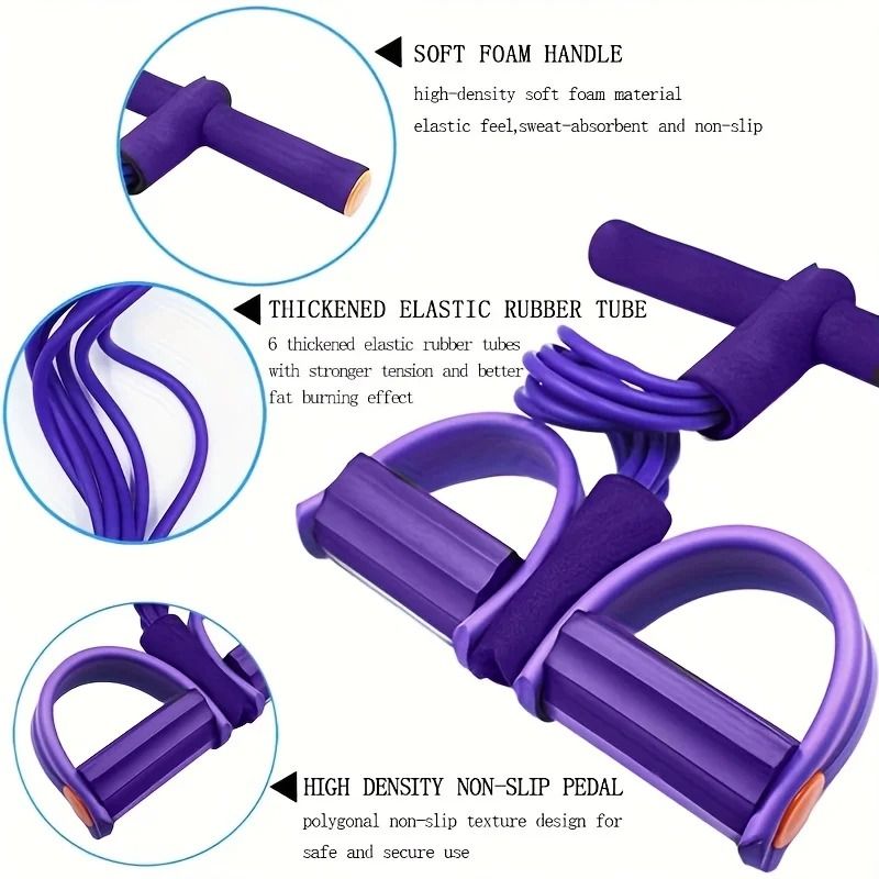 Portable Pedal Puller Resistance Band Sit Up Assist Fitness Trainer 2