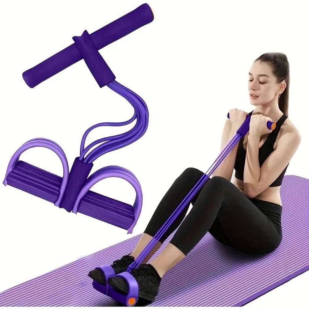 Portable Pedal Puller Resistance Band Sit Up Assist Fitness Trainer 7