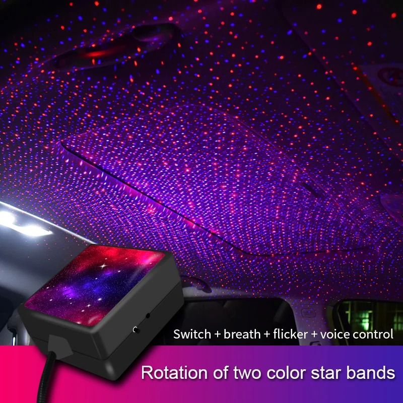 Car USB Starry Roof Projector Light With Rotating Galaxy Effect 1