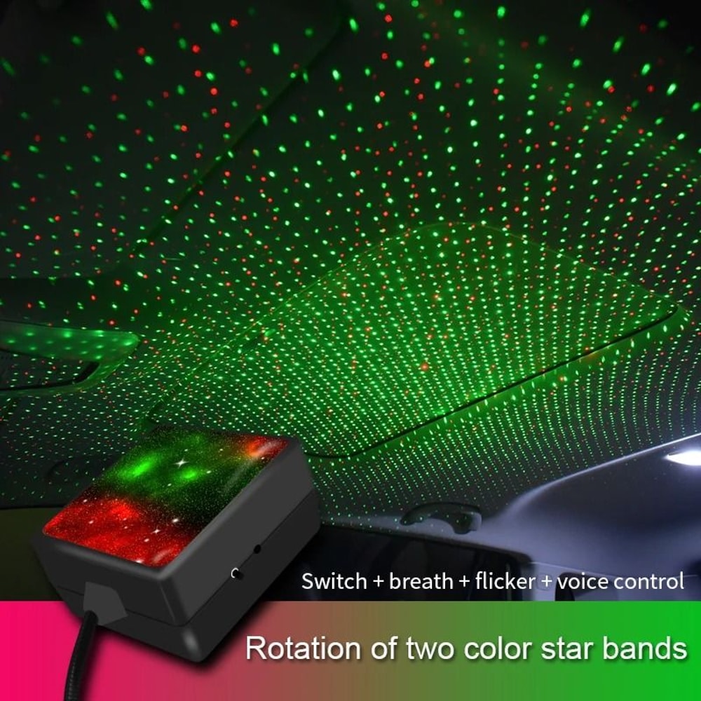 Car USB Starry Roof Projector Light With Rotating Galaxy Effect 3