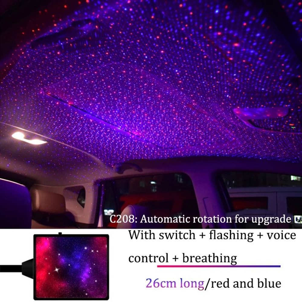Car USB Starry Roof Projector Light With Rotating Galaxy Effect 6