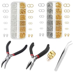 jewelry findings kit with jump rings clasps and tools 930 piece set