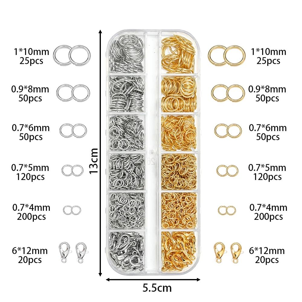 Jewelry Findings Kit With Jump Rings Clasps And Tools 930 Piece Set 6