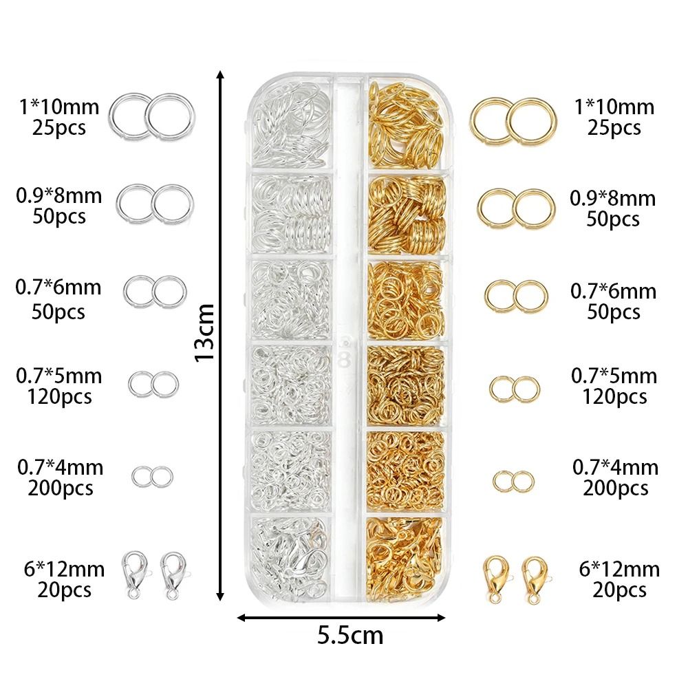 Jewelry Findings Kit With Jump Rings Clasps And Tools 930 Piece Set 7