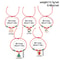 Christmas Charm Crystal Bracelet Set With Adjustable Cord 5 Piece Set 4