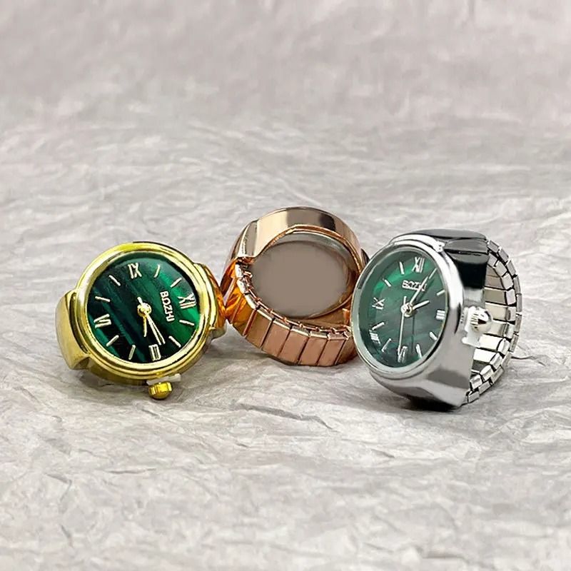 Vintage Finger Ring Watch Quartz Adjustable Design 1