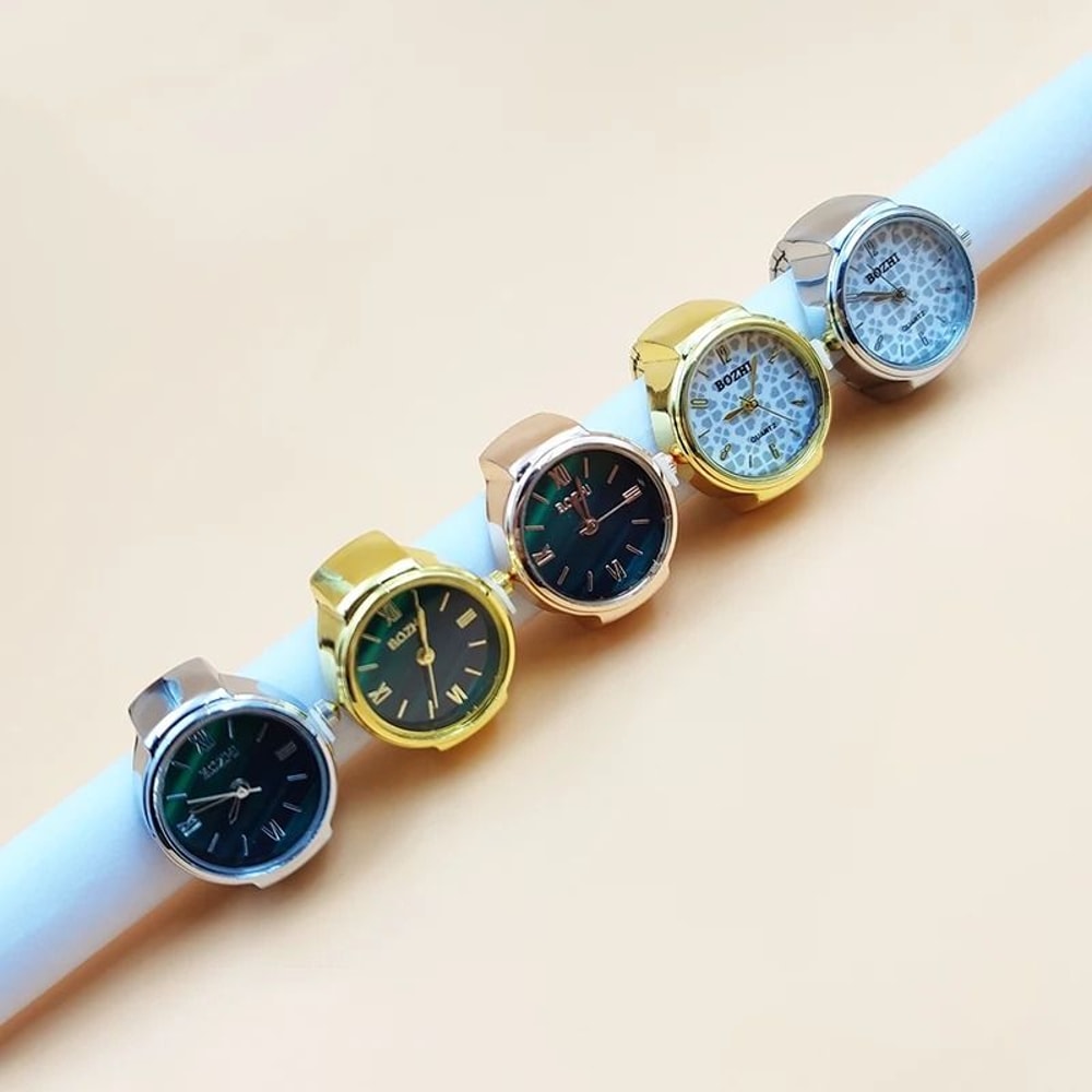 Vintage Finger Ring Watch Quartz Adjustable Design 3