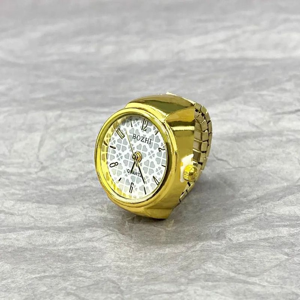 Vintage Finger Ring Watch Quartz Adjustable Design 8