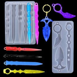 diy resin keychain mold silicone pendant craft tool