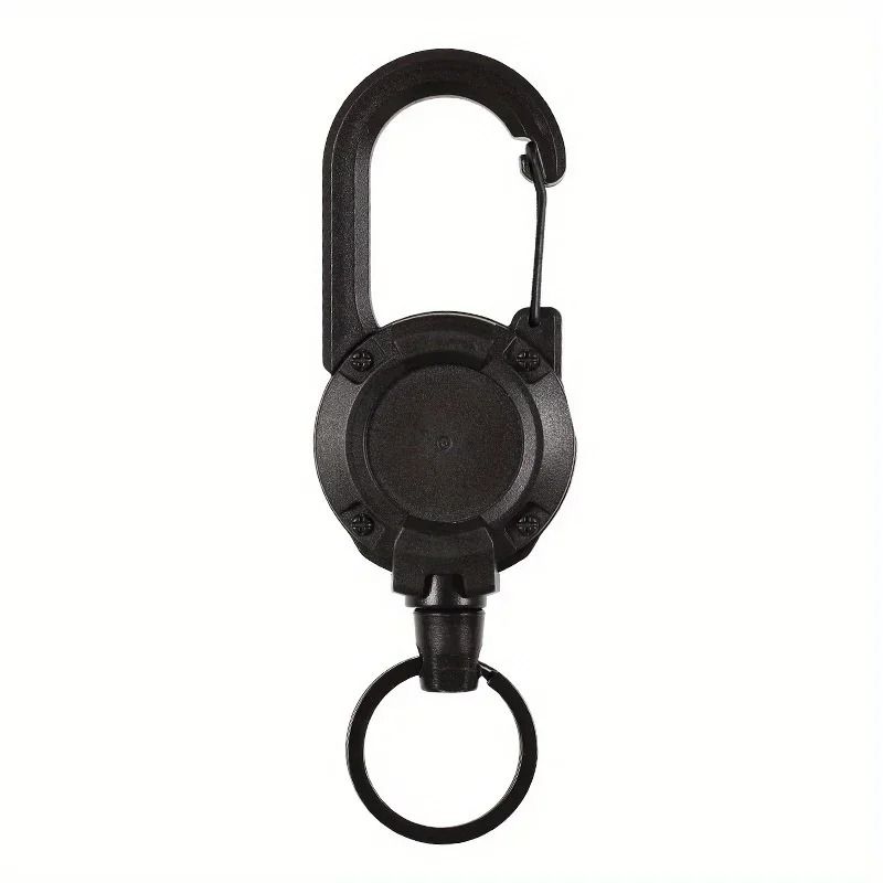 Heavy Duty Retractable Keychain With Carabiner Clip 3