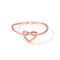 Gold Tone Stainless Steel Heart Ring For Women Adjustable 5