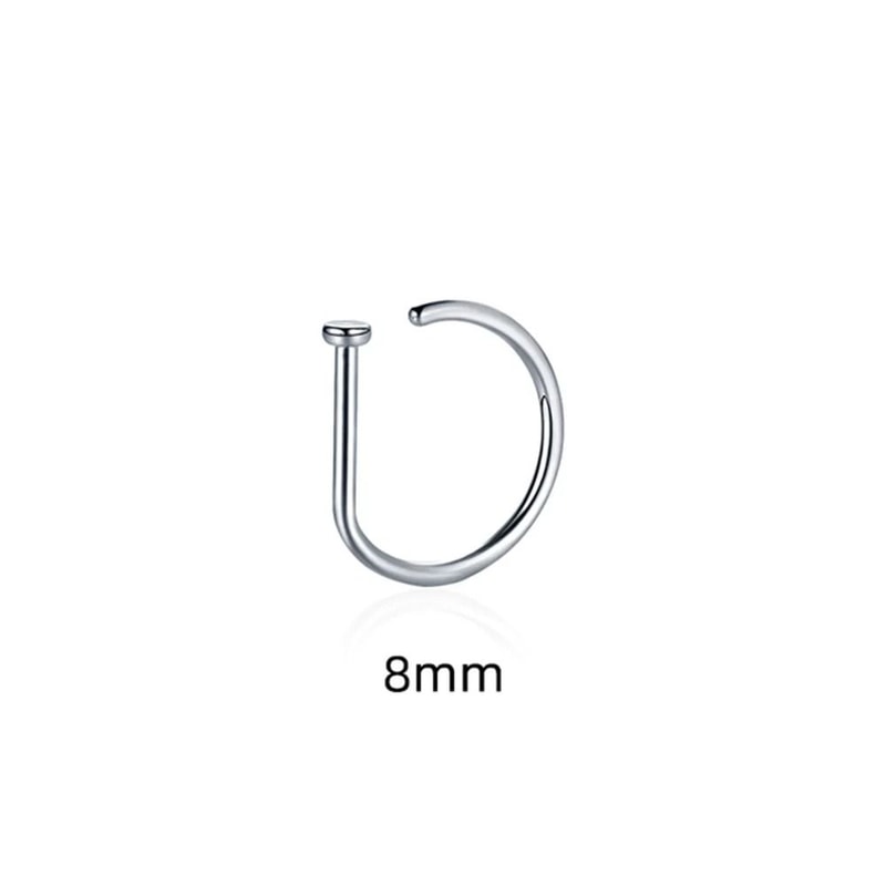 Non Piercing Nose Ring Stainless Steel Minimalist Septum Style 2