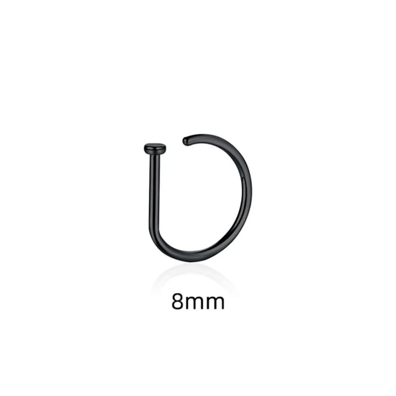 Non Piercing Nose Ring Stainless Steel Minimalist Septum Style 3