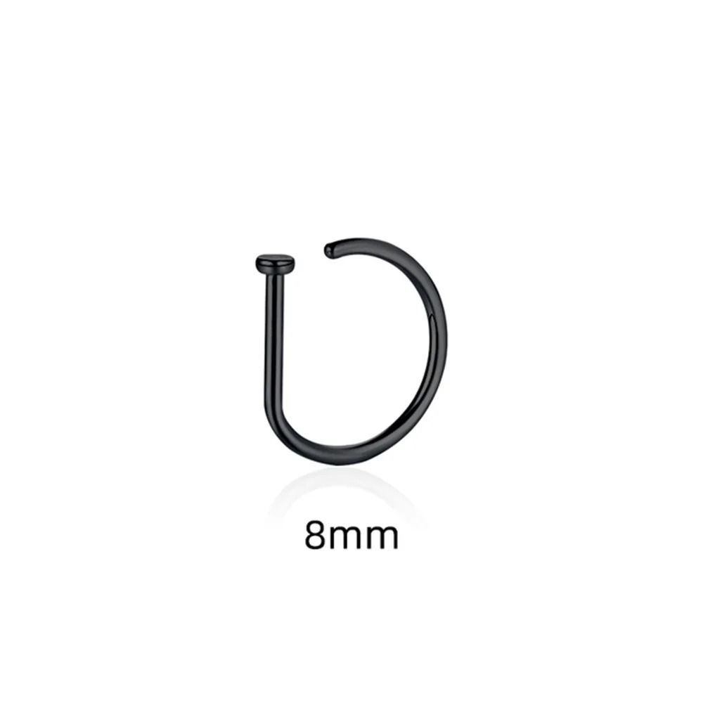 Non Piercing Nose Ring Stainless Steel Minimalist Septum Style 6