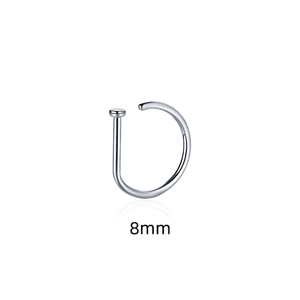 Non Piercing Nose Ring Stainless Steel Minimalist Septum Style 7