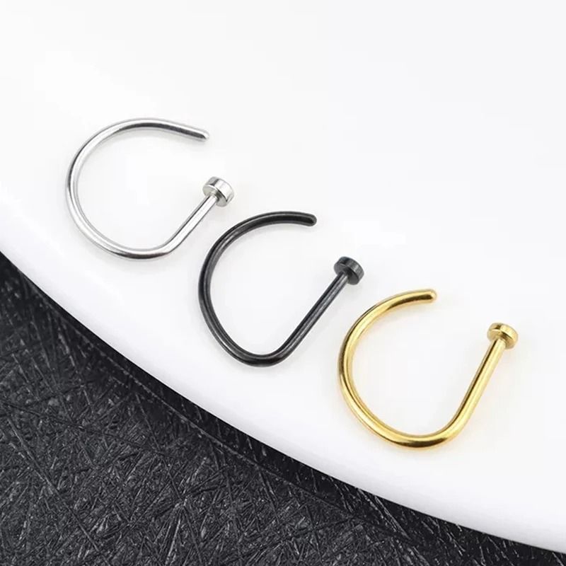 Non Piercing Nose Ring Stainless Steel Minimalist Septum Style 6