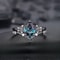 Luxury Gun Black Cubic Zircon Vine Ring For Women 0