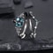 Luxury Gun Black Cubic Zircon Vine Ring For Women 1