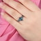 Luxury Gun Black Cubic Zircon Vine Ring For Women 2
