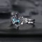Luxury Gun Black Cubic Zircon Vine Ring For Women 3