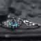 Luxury Gun Black Cubic Zircon Vine Ring For Women 4