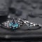 Luxury Gun Black Cubic Zircon Vine Ring For Women 4