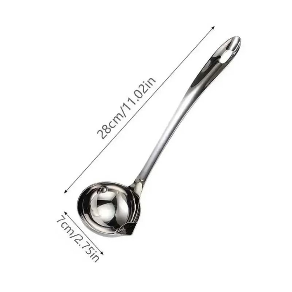 Stainless Steel Oil Strainer Spoon Fat Separator For Soup And Gravy 7