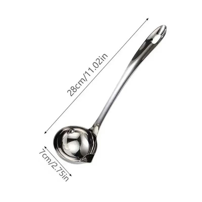 Stainless Steel Oil Strainer Spoon Fat Separator For Soup And Gravy 7