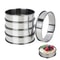 Stainless Steel Muffin Tart Rings Set Of 5 Double Rolled Baking Molds 0