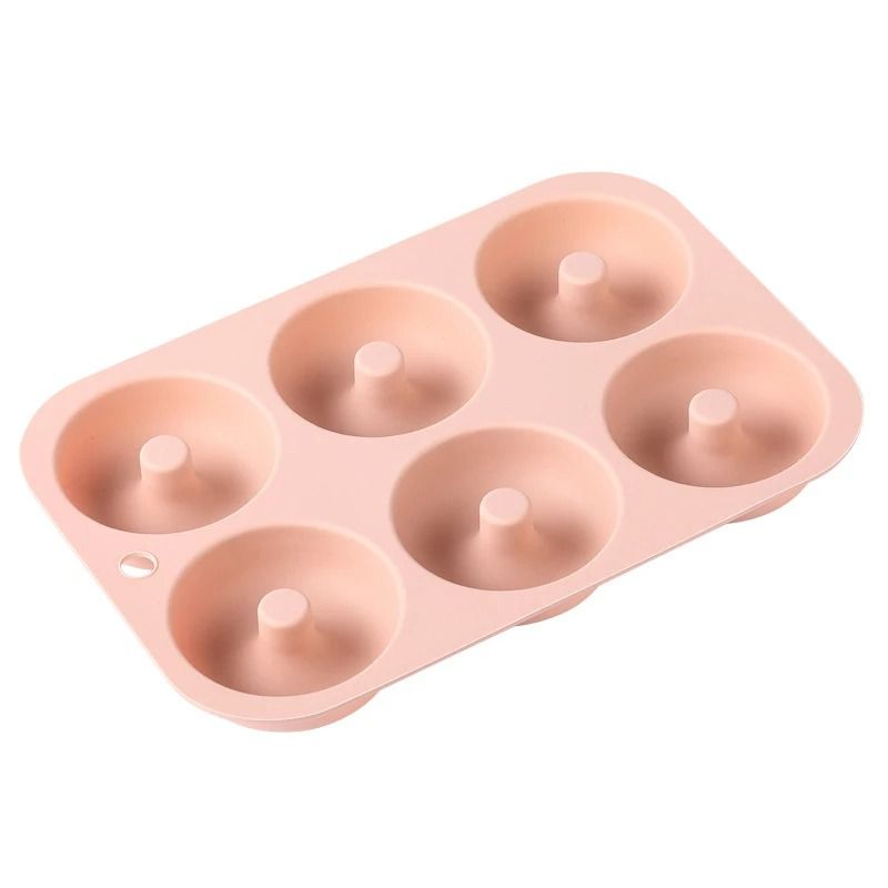 6 Hole Silicone Donut Baking Mold Non Stick Oven Safe Bakeware 9