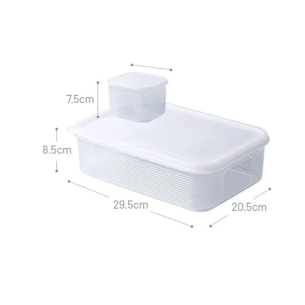 6 Grid Food Storage Container With Lid Fresh Keeping Refrigerator Organizer 2