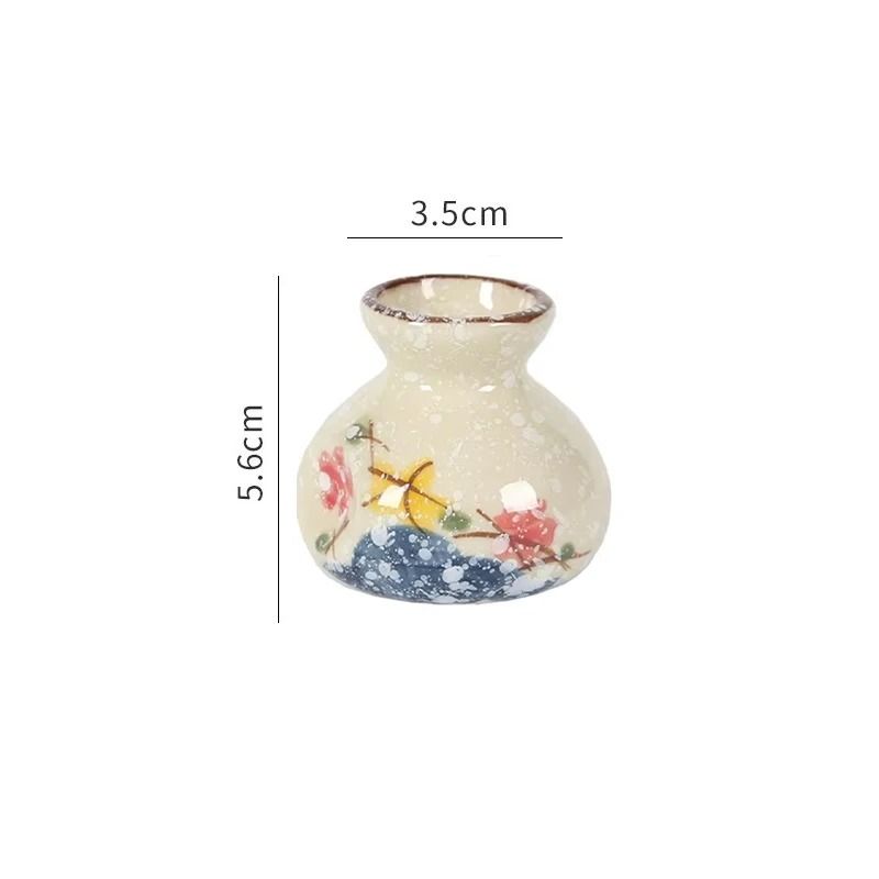 Japanese Style Ceramic Toothpick Holder Mini Retro Storage Jar 7
