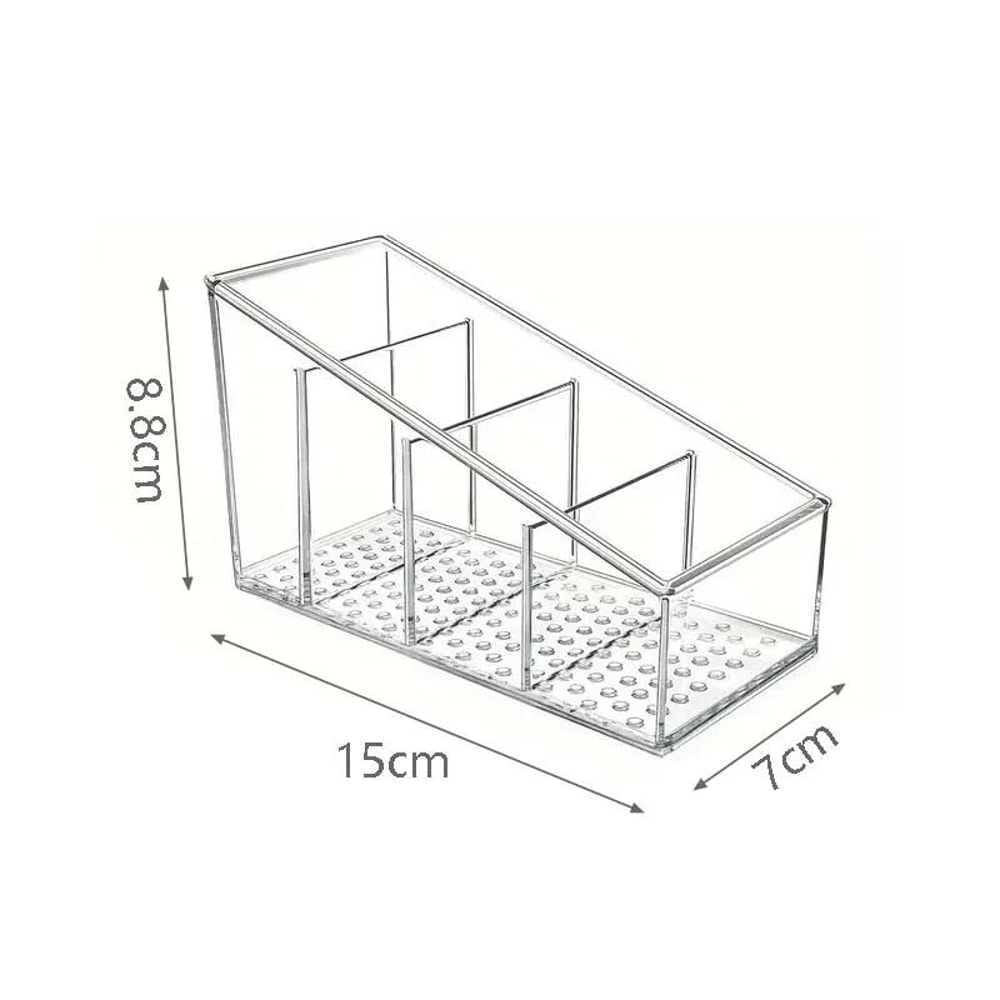 4 Grid Clear Desktop Organizer For Remotes Phones And Small Essentials 7