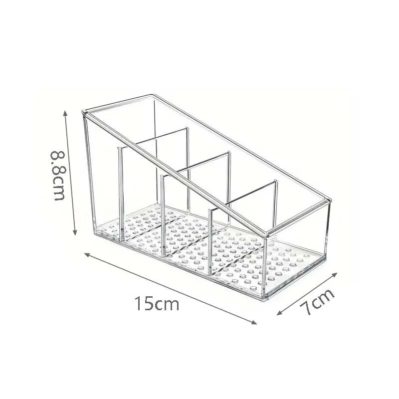 4 Grid Clear Desktop Organizer For Remotes Phones And Small Essentials 7