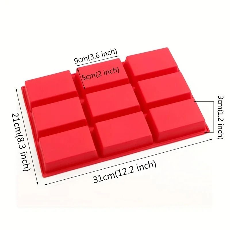 9 Grid Silicone Mini Loaf Baking Mold 7