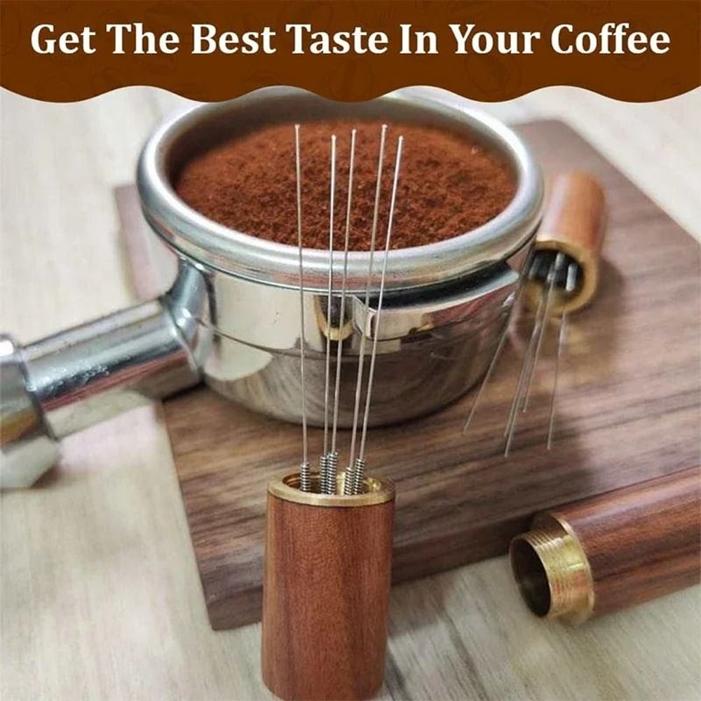Espresso Coffee Needle Distribution Tool With Stainless Steel Needles 6