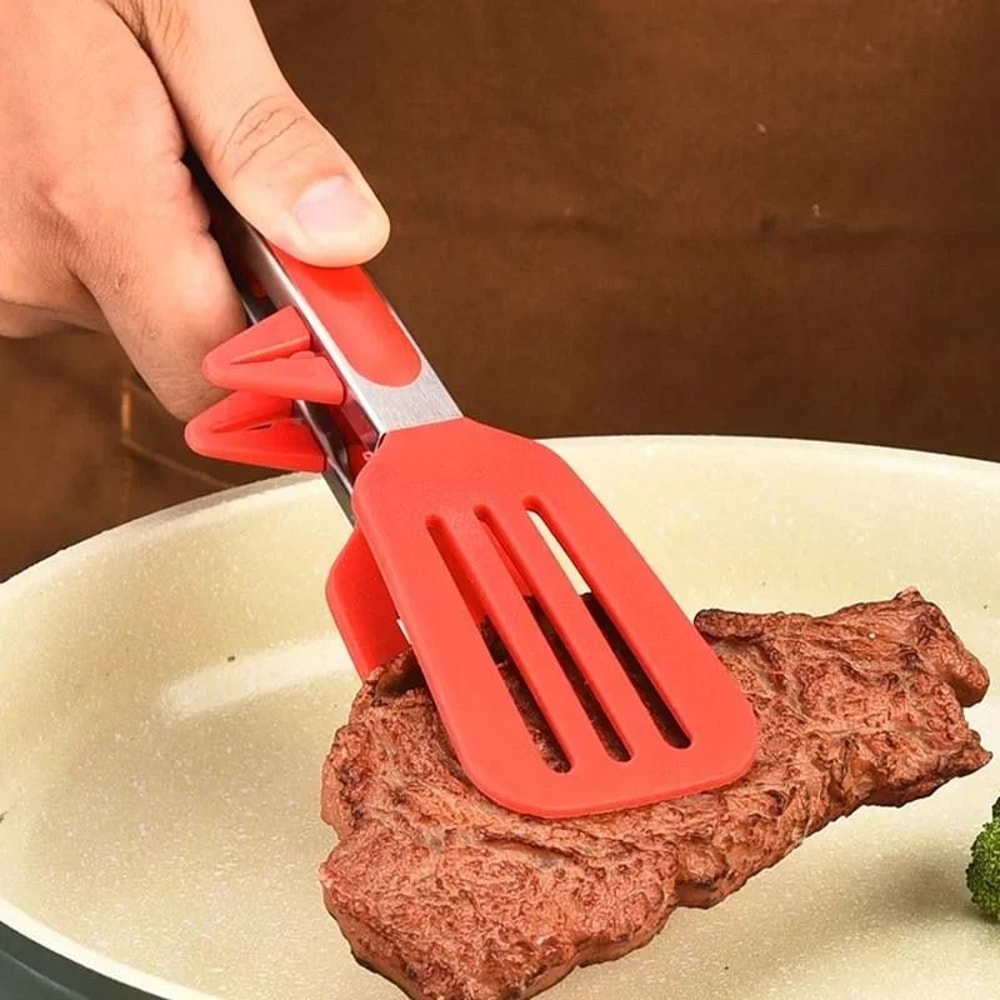 Silicone And Stainless Steel Kitchen Tongs Set For Cooking And BBQ 3