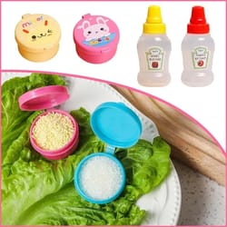 mini sauce bottle refillable lunch box condiment container
