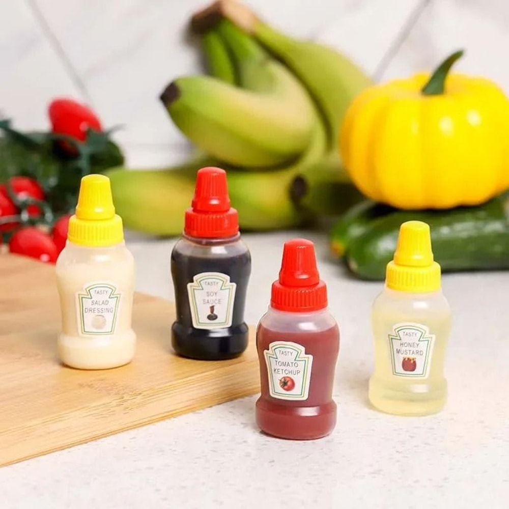 Mini Sauce Bottle Refillable Lunch Box Condiment Container 6