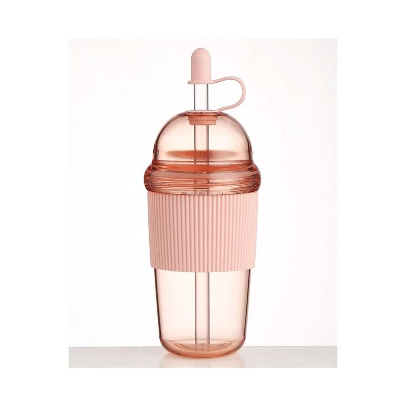 630ml Straw Water Bottle With Lid Reusable Drink Cup 10