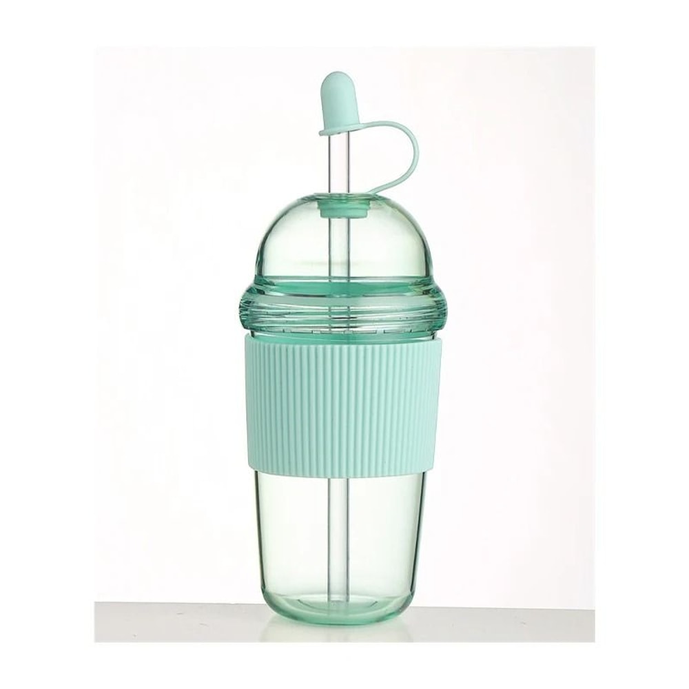 630ml Straw Water Bottle With Lid Reusable Drink Cup 11