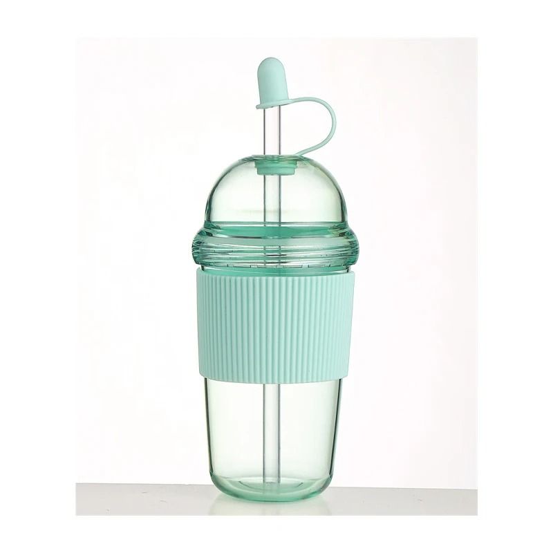 630ml Straw Water Bottle With Lid Reusable Drink Cup 11