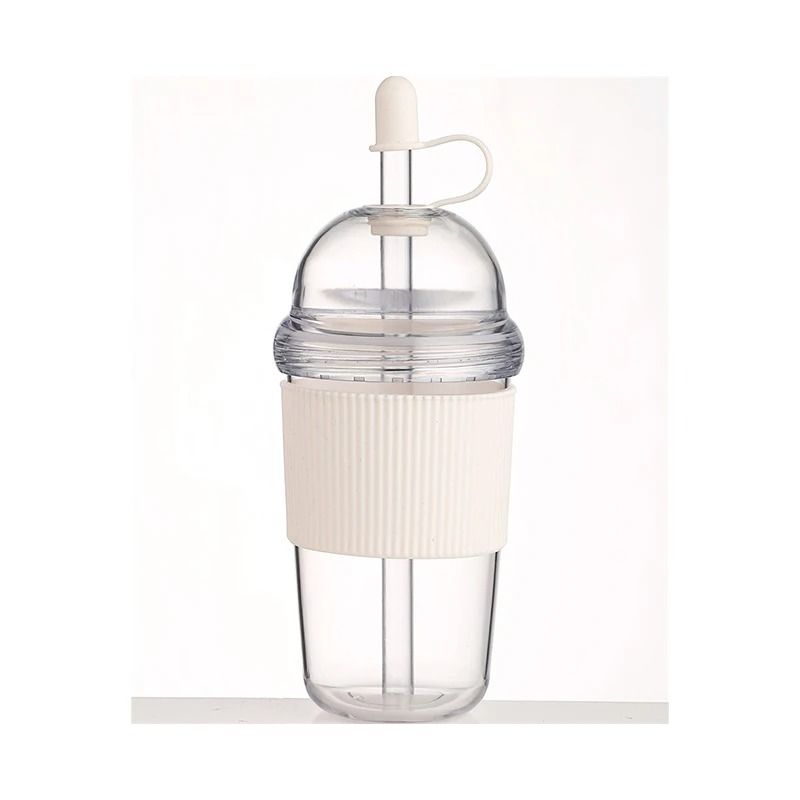 630ml Straw Water Bottle With Lid Reusable Drink Cup 7