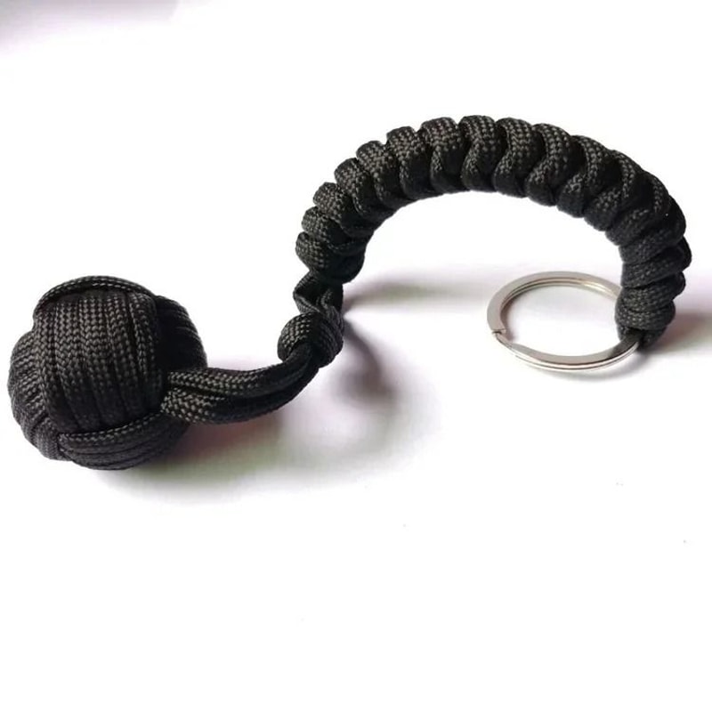 Paracord Monkey Fist Survival Keychain With Steel Ball 7